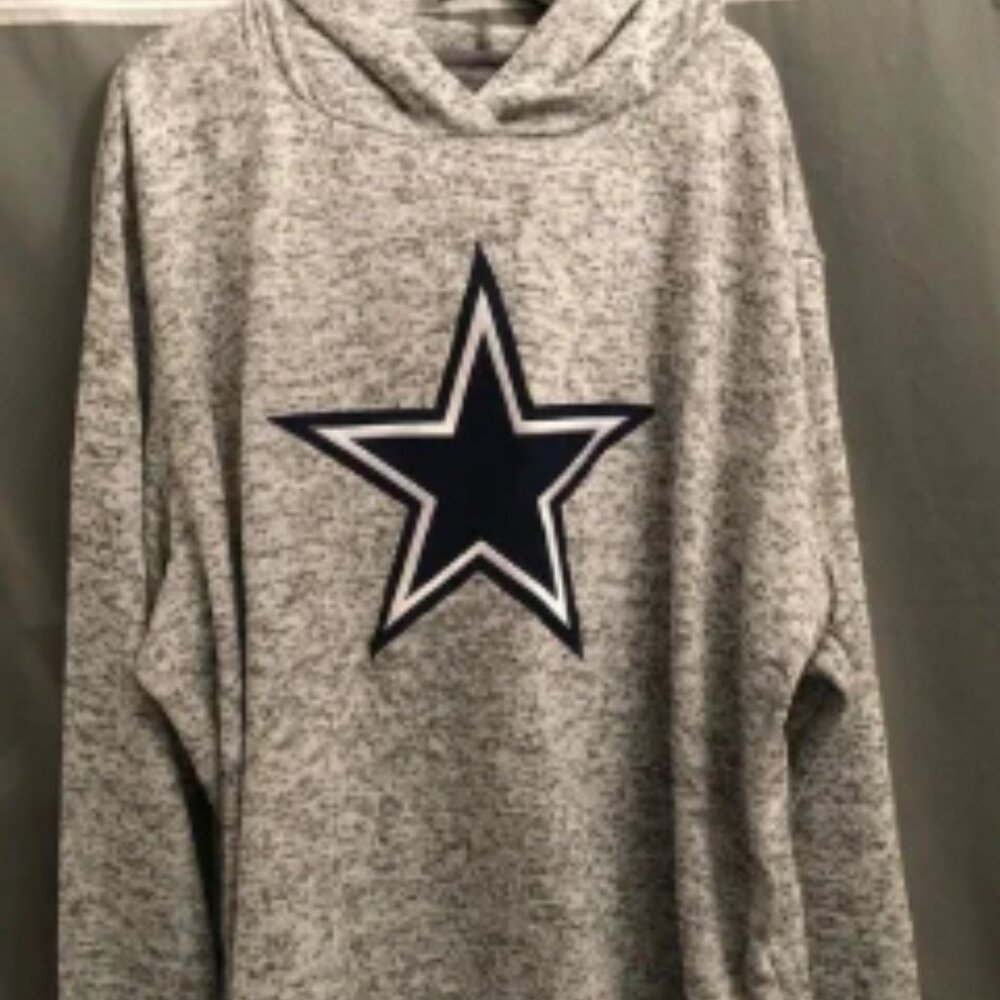 Dallas Cowboys Antigua Hooded Pullover Light Grey/Heather 2XL NFL